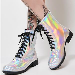 Holographic Combat Boots